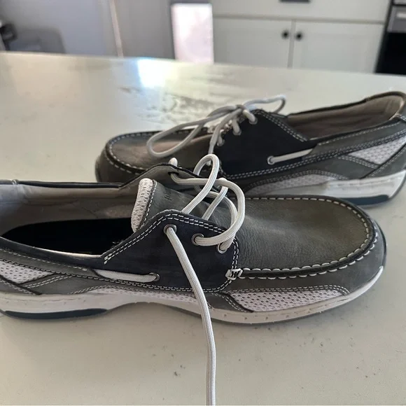 Dunham Charcoal Leather Men's Shoes size 10 - Picture 7 of 8